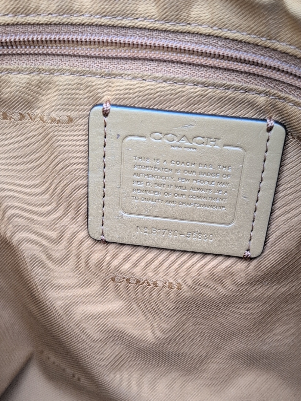 Coach Leather Turnlock Chain  Tote in Warm Tan 56830 - Picture 8 of 14